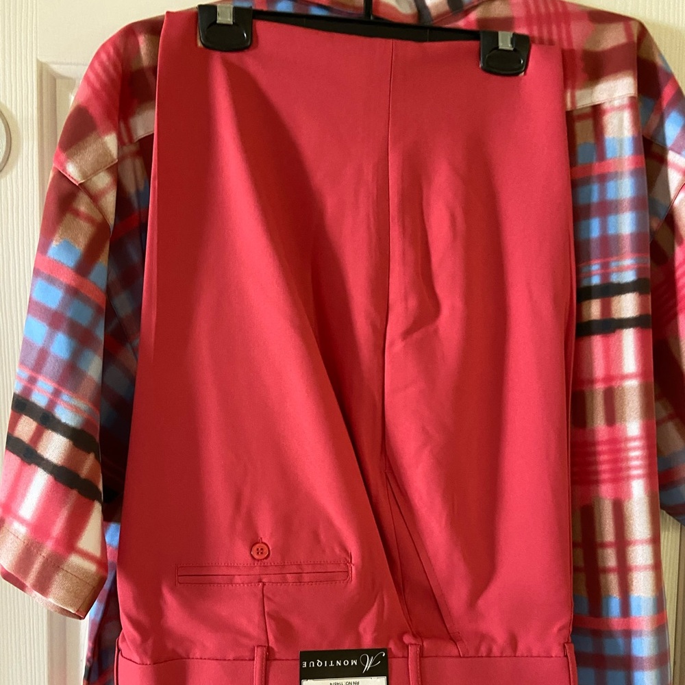 Pants to match shirt in shop.